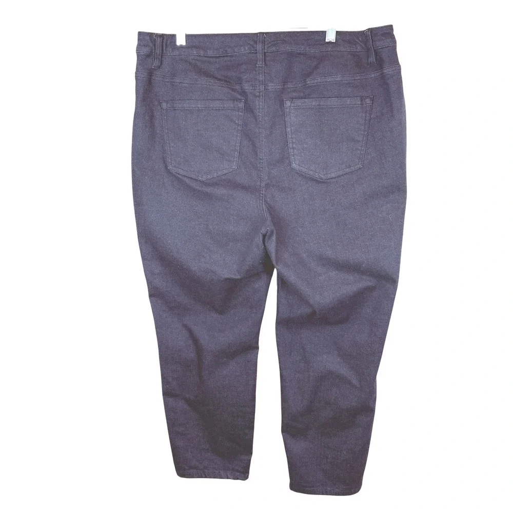 Lane Bryant Women Plus 20 Black Dark Wash Skinny‎ Ankle Jeans High Rise Stretch